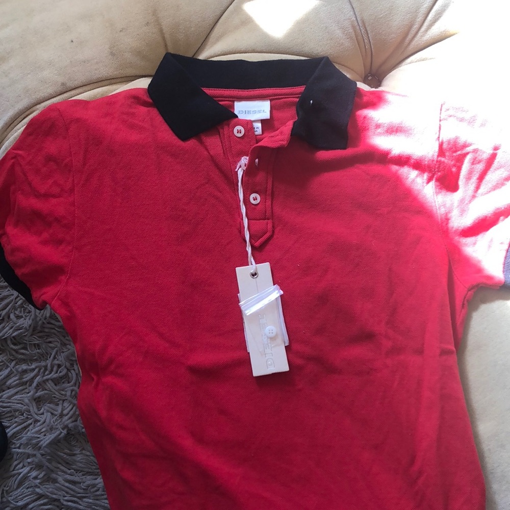 NWT Diesel short sleeve polo red size 12